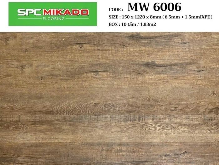 Sàn nhựa giả gỗ 8mm MW 6006